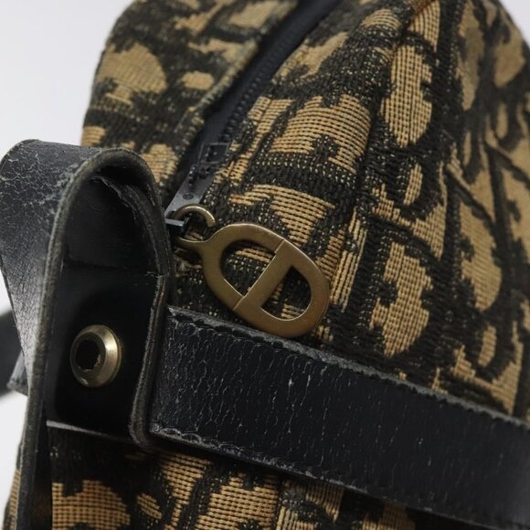 Authentic Christian Dior Trotter Canvas Shoulder Bag Black - Picture 3 of 16